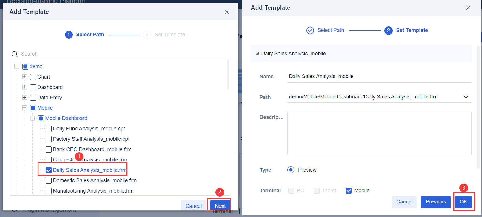 Mobile Data Portal Usage Example-FineReport Help Document