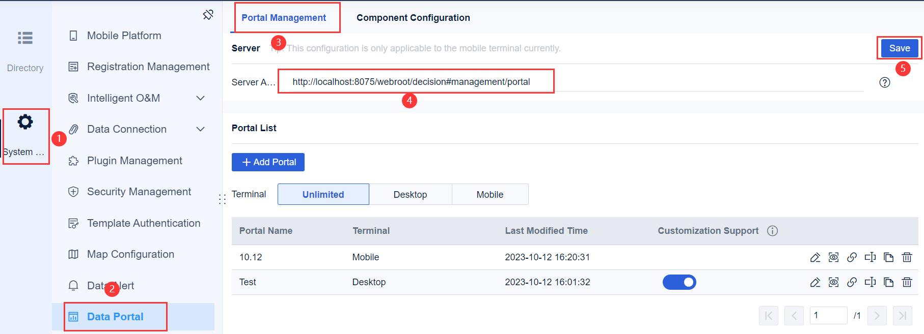 Mobile Data Portal Usage Example-FineReport Help Document