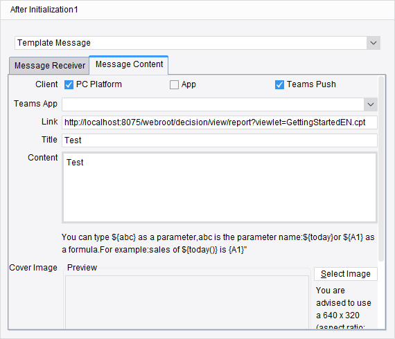 Teams Message Integration and Sending-FineReport Help Document