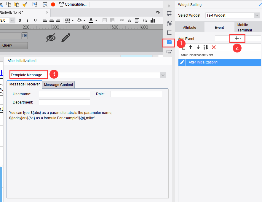 Template Message Event Plugin-FineReport Help Document