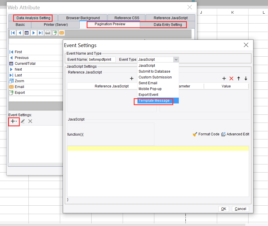 Template Message Event Plugin-FineReport Help Document