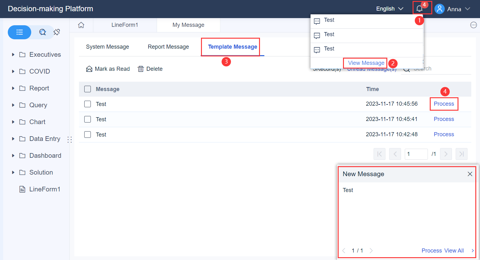 Template Message Event Plugin-FineReport Help Document