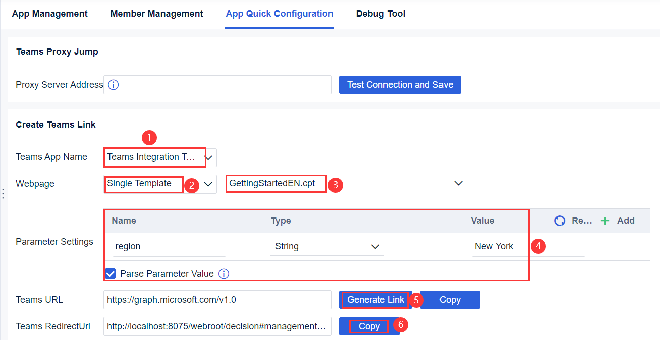 Teams Integration Example-FineReport Help Document