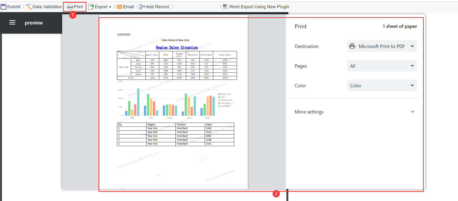 Word Report Export and Printing-FineReport Help Document