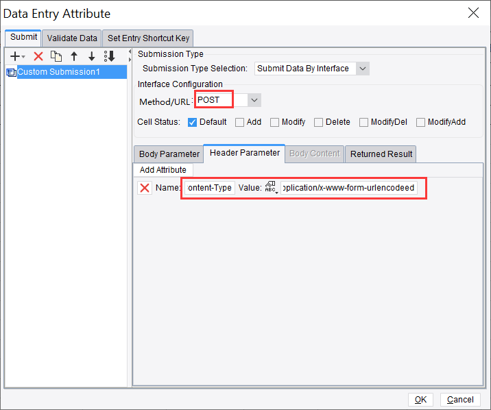 Interface Submission for Data Entry Data-FineReport Help Document