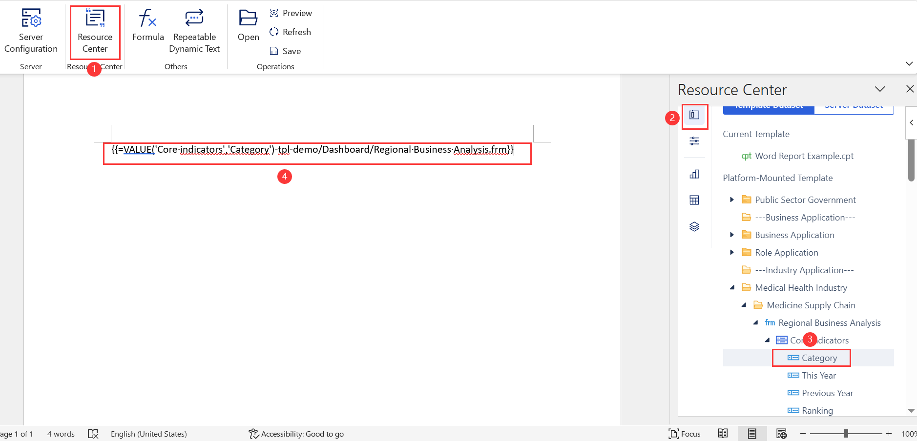 Word Report Example-FineReport Help Document