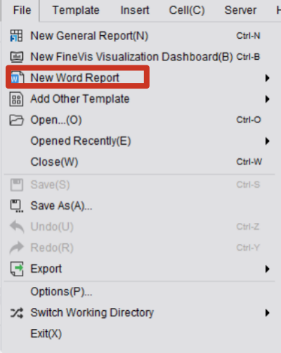 Word Report Plugin-FineReport Help Document