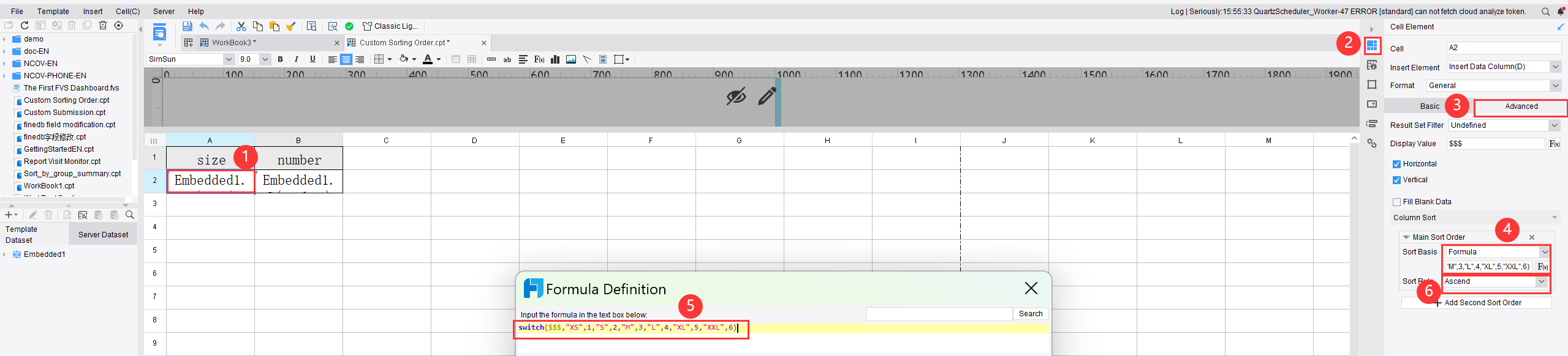 Custom Sort Order-FineReport Help Document