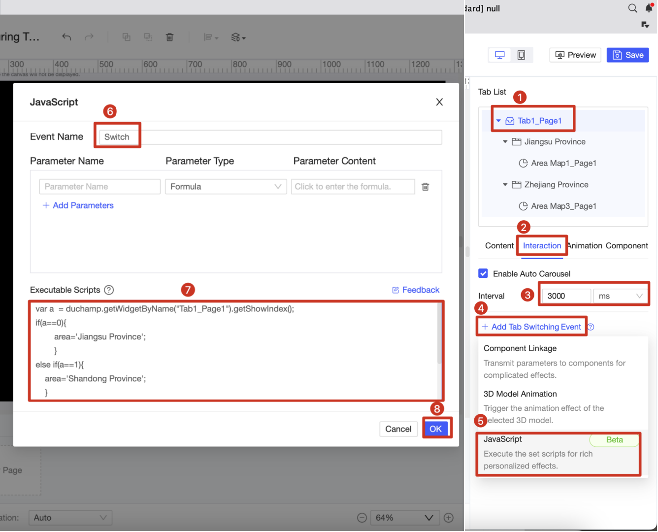 Data Linkage During FVS Tab Switchover-FineReport Help Document