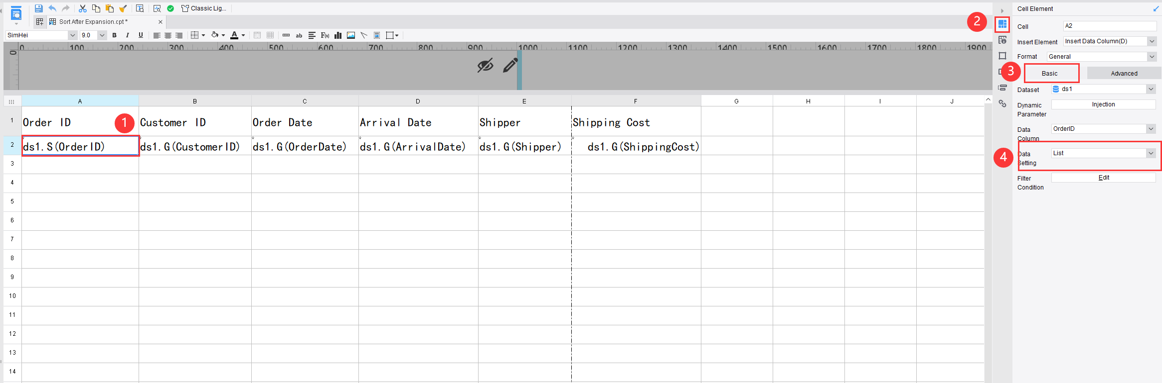 Sort After Expansion-FineReport Help Document