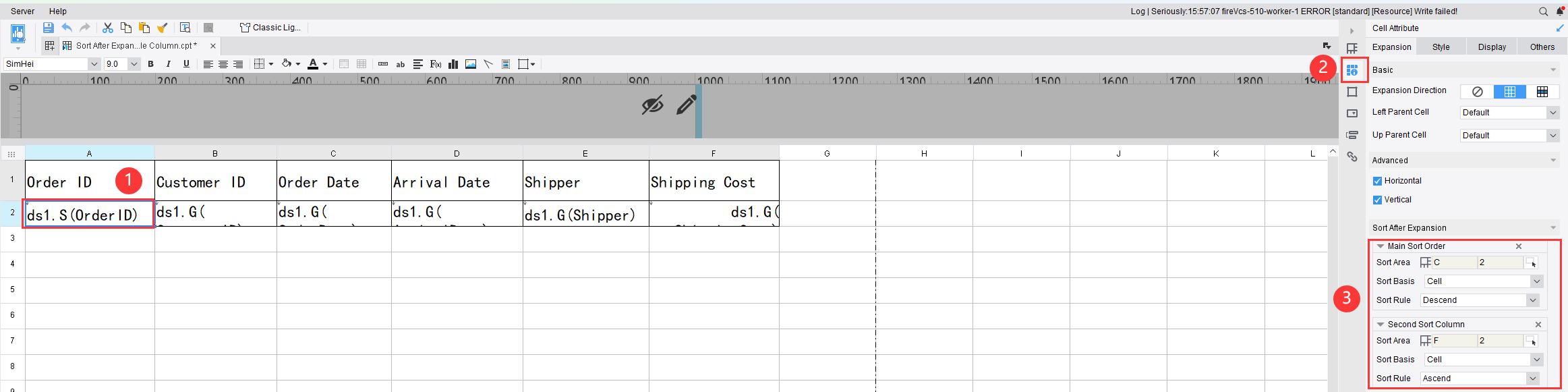 Sort After Expansion-FineReport Help Document