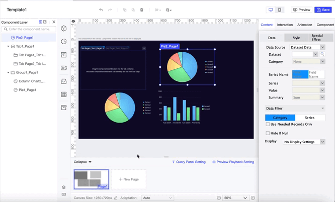 FVS Tab Component-FineReport Help Document