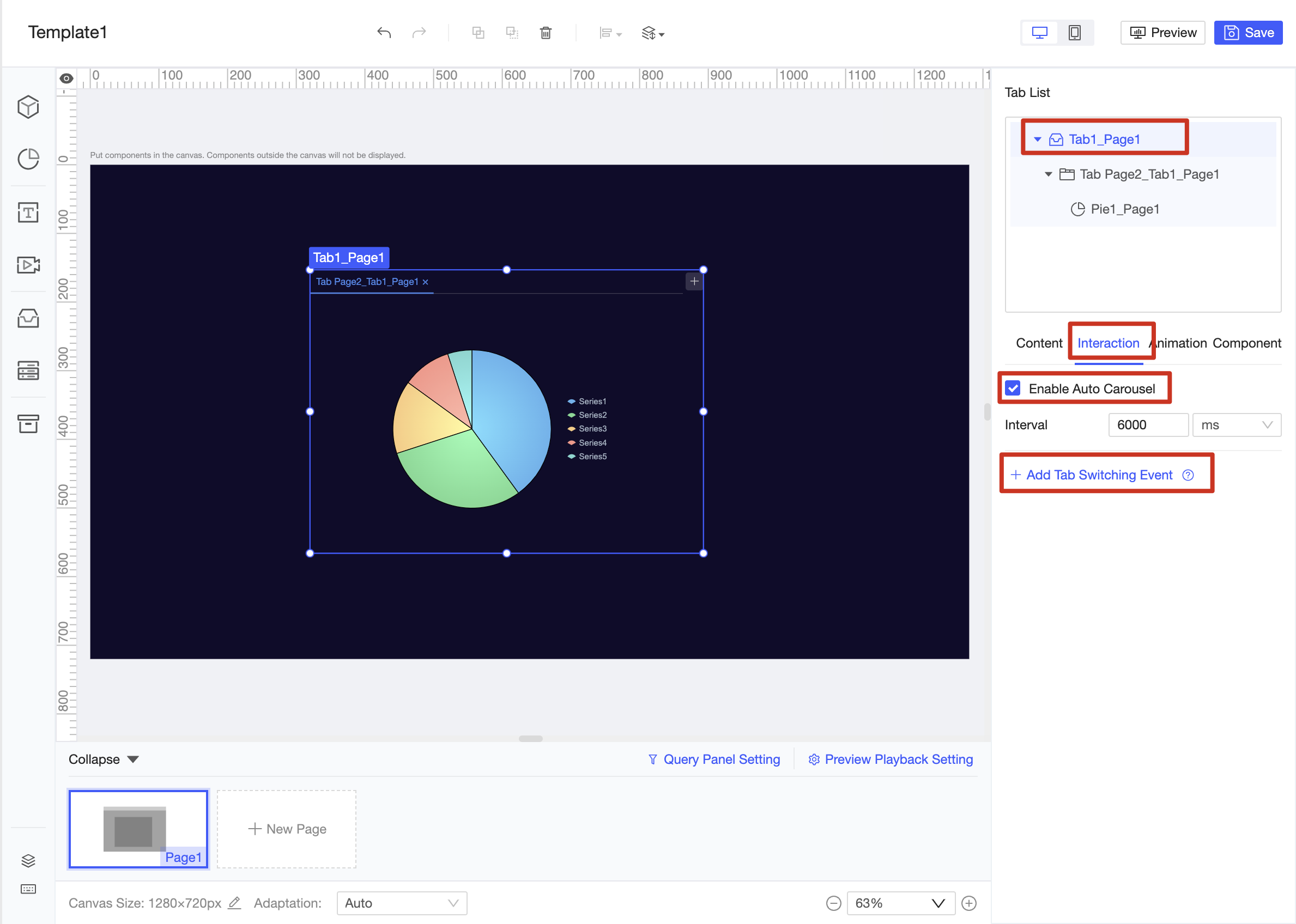 FVS Tab Component-FineReport Help Document