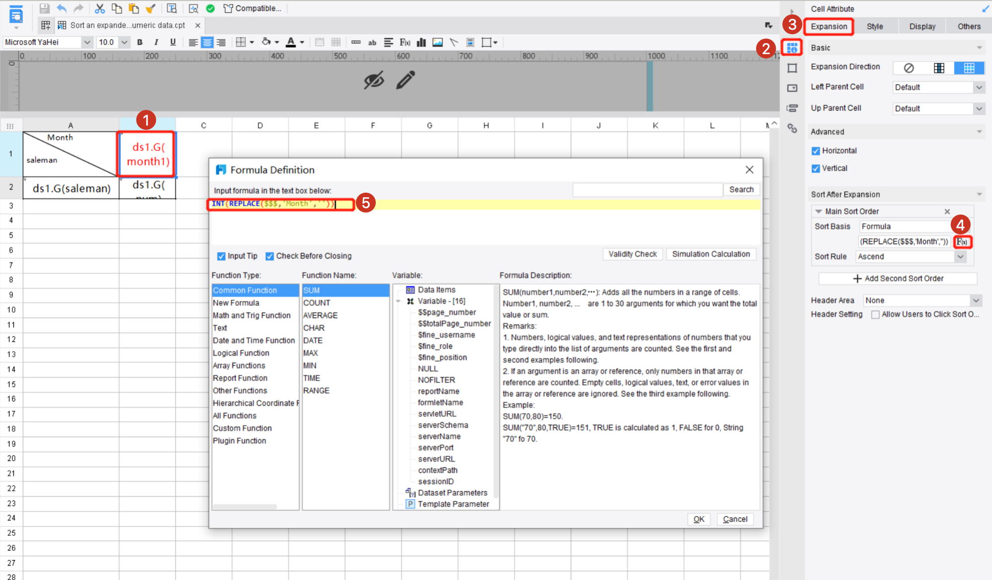 Sort FAQs-FineReport Help Document