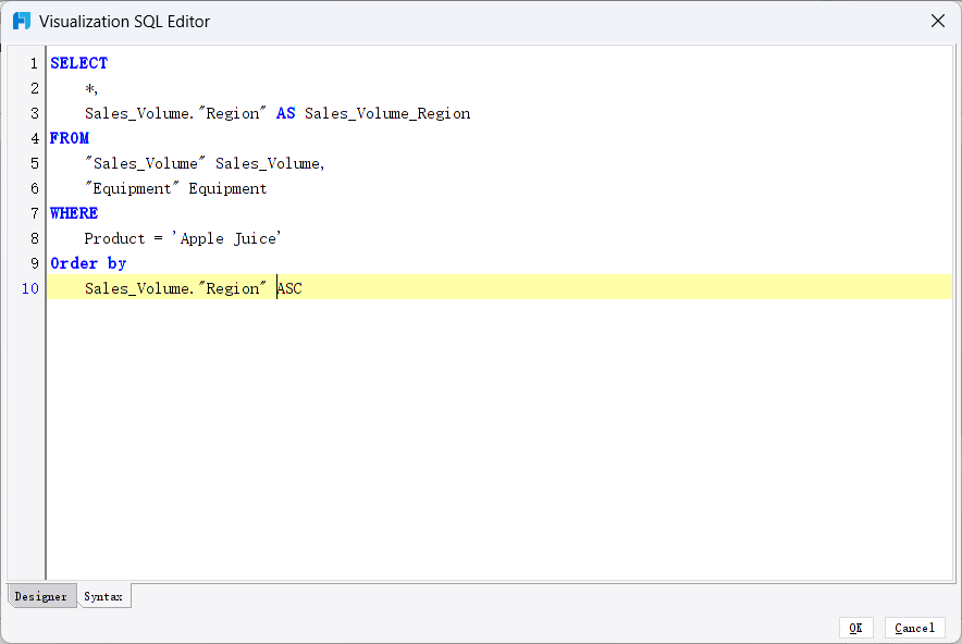 Advanced Database Query-FineReport Help Document