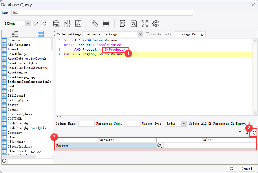 Advanced Database Query-FineReport Help Document