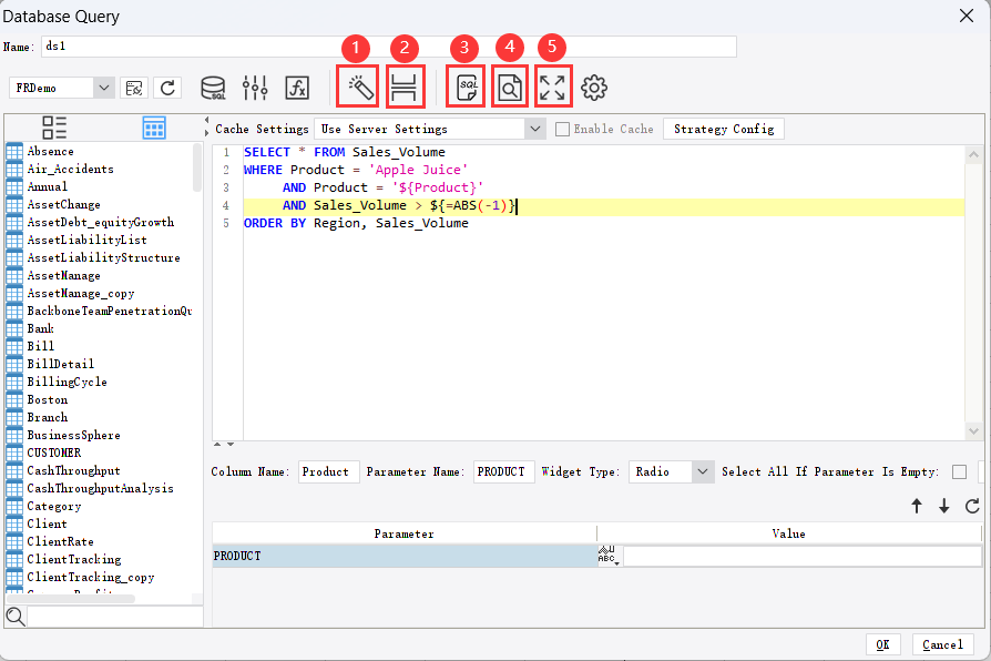 Advanced Database Query-FineReport Help Document