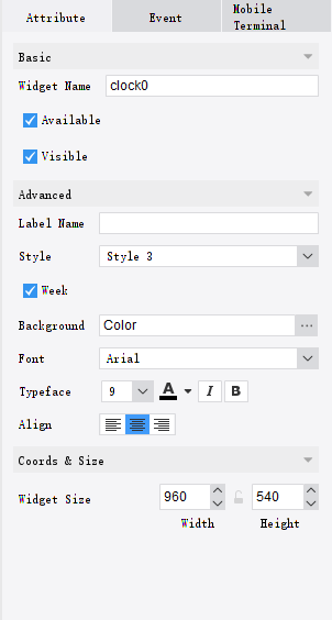 Digital Clock Widget Plugin-FineReport Help Document