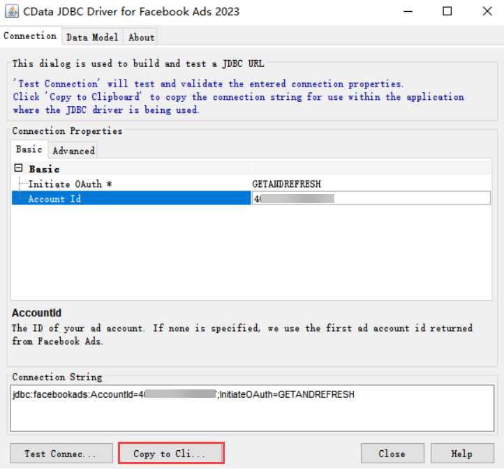 Data Connection to Facebook-FineReport Help Document