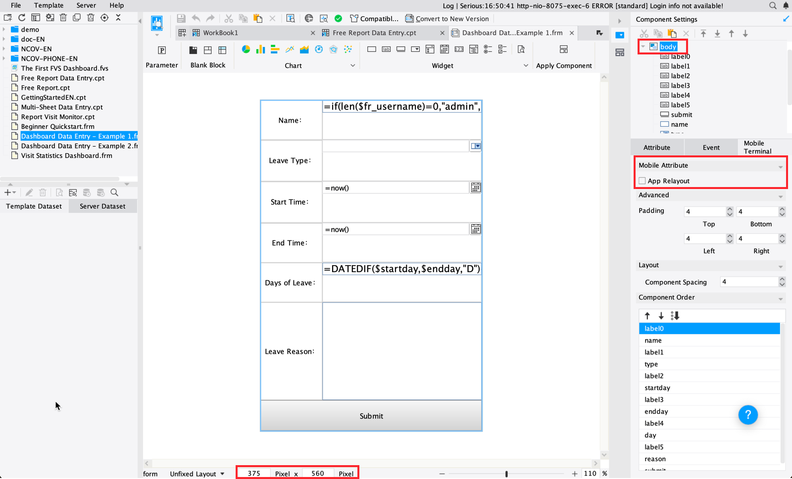 Dashboard Data Entry-FineReport Help Document