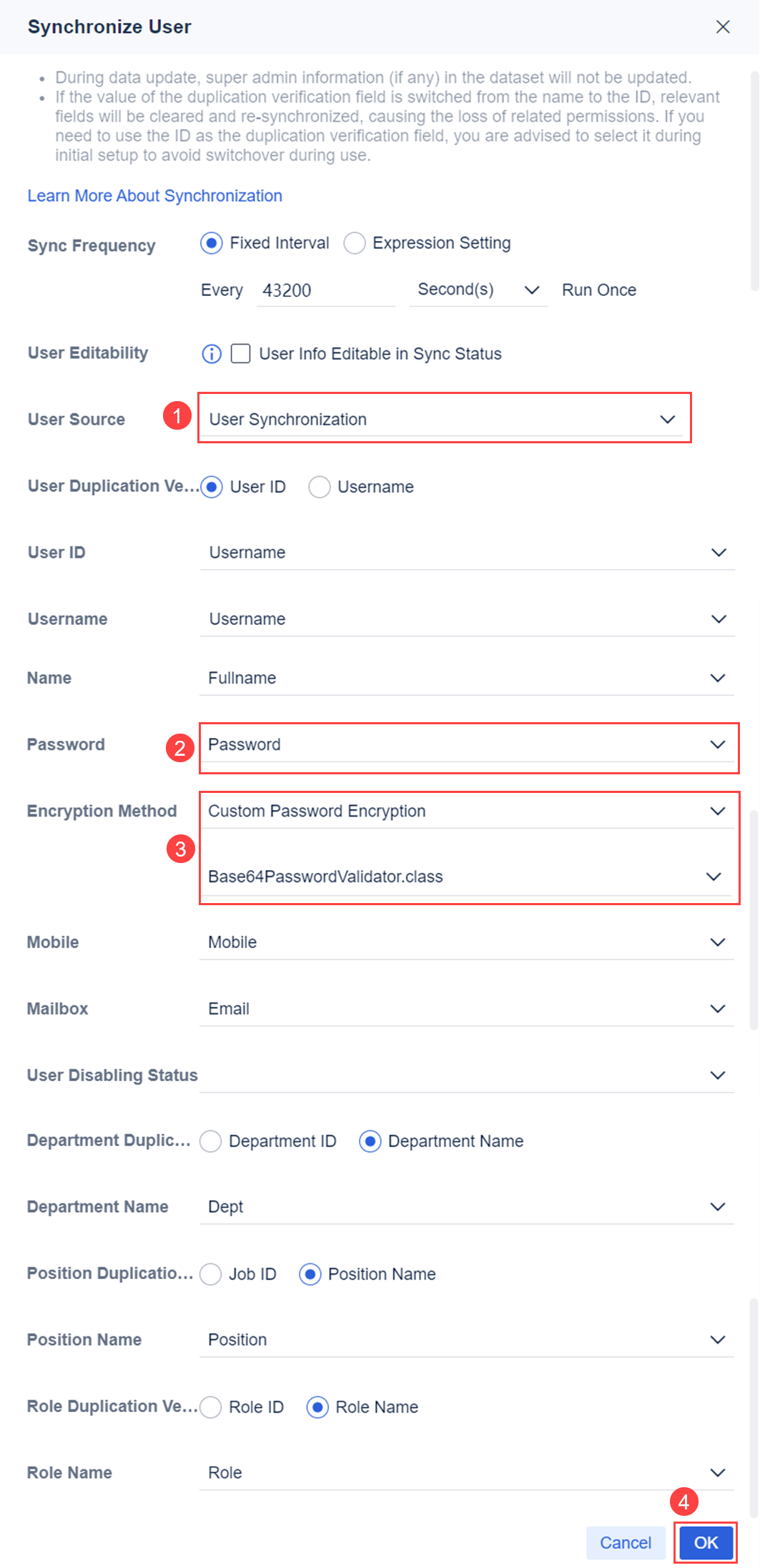 Password Encryption Settings for Synchronized Users-FineReport Help ...