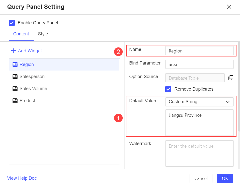 [General] Mobile Parameter Panel Style-FineReport Help Document