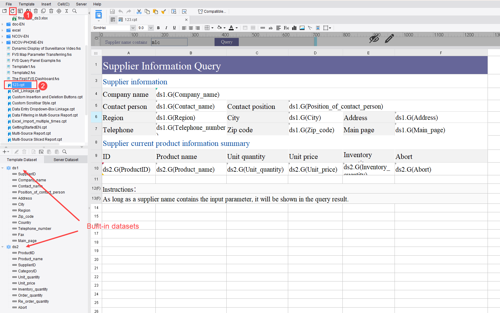 Built-in Dataset-FineReport Help Document