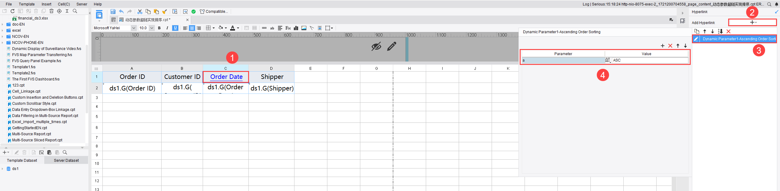 Hyperlink - Dynamic Parameter-FineReport Help Document
