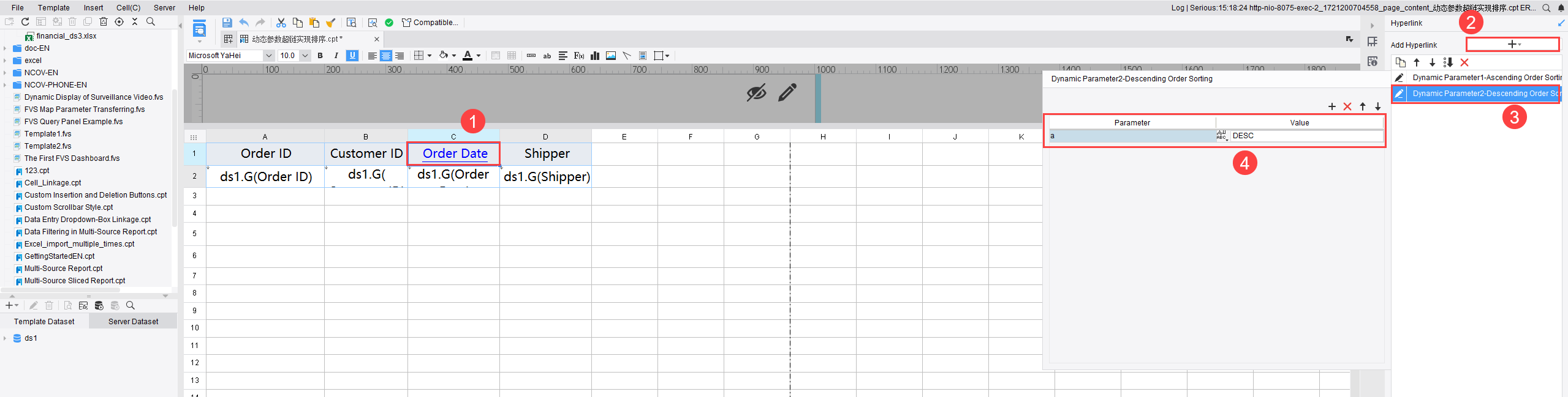 Hyperlink - Dynamic Parameter-FineReport Help Document