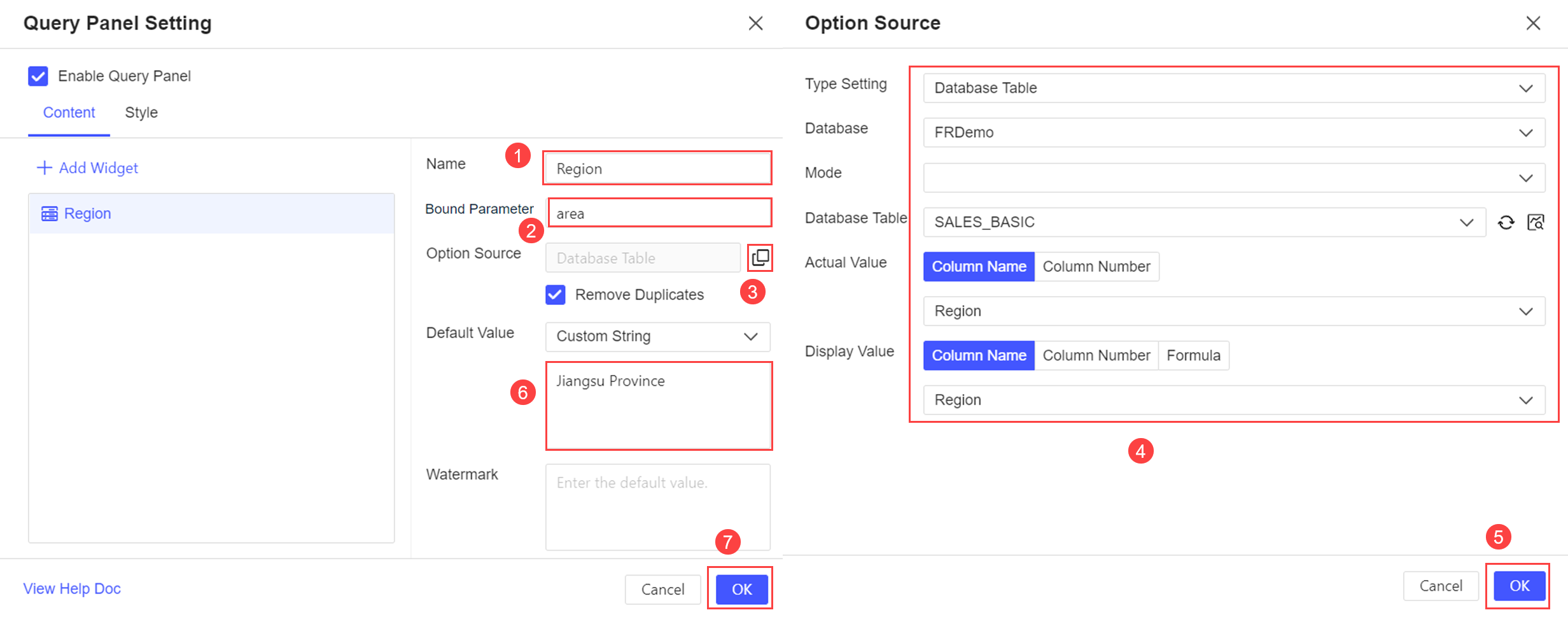 FVS Query Panel-FineReport Help Document