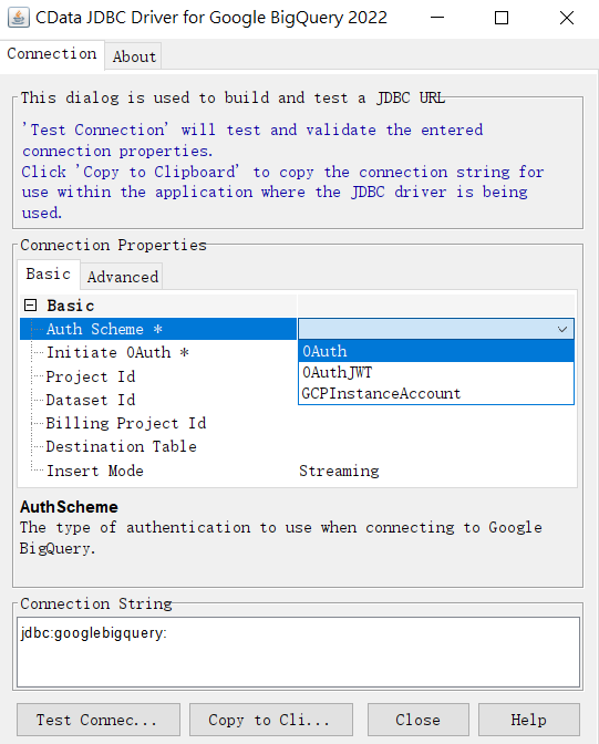 Data Connection to Google BigQuery-FineReport Help Document