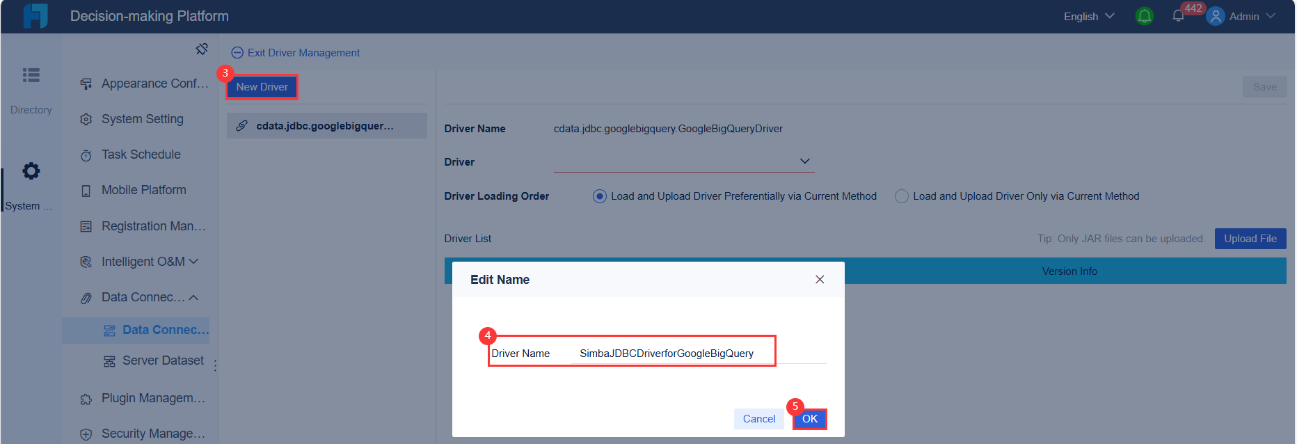 Data Connection to Google BigQuery-FineReport Help Document