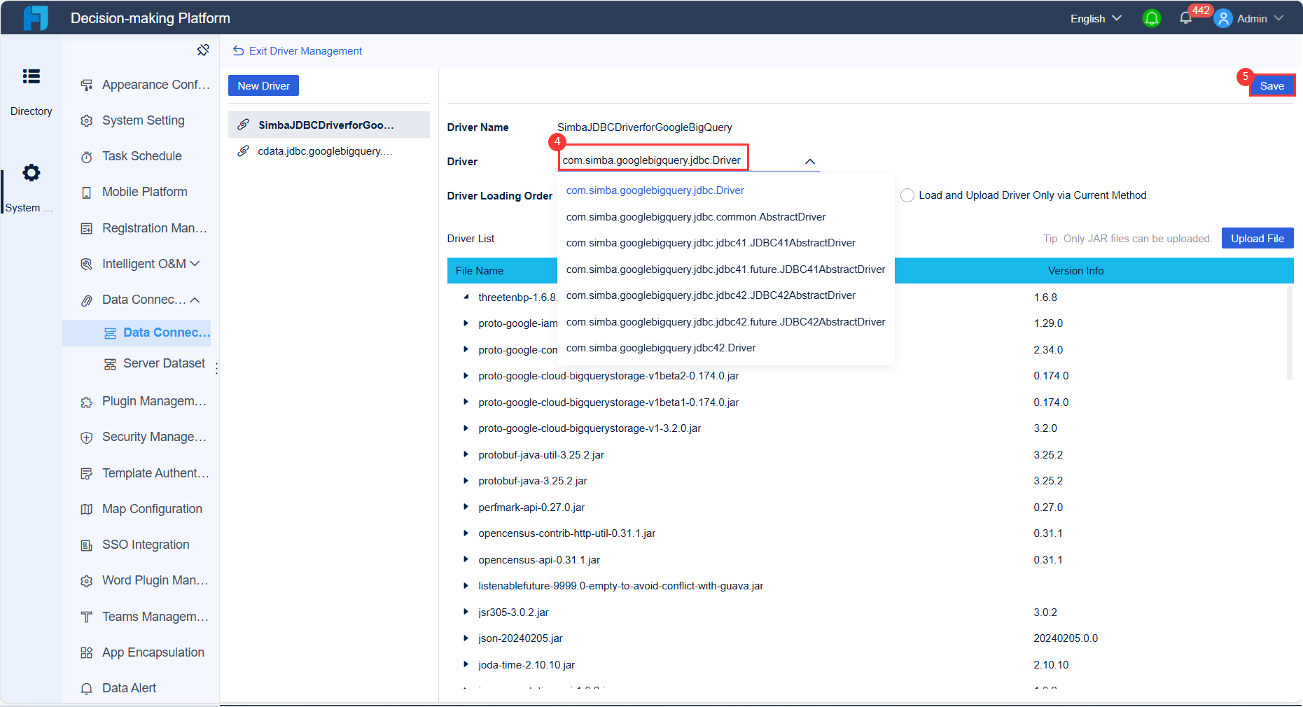 Data Connection to Google BigQuery-FineReport Help Document