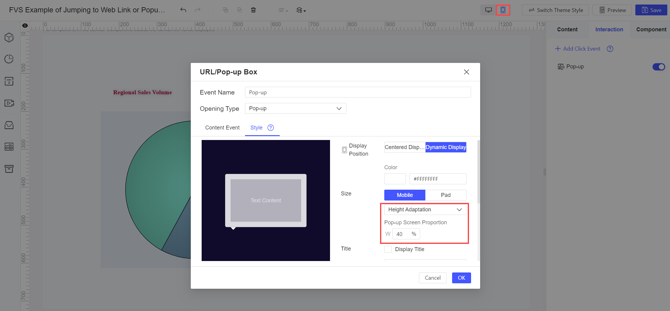 FVS Jumping to Web Links/Pop-up Box Events-FineReport Help Document