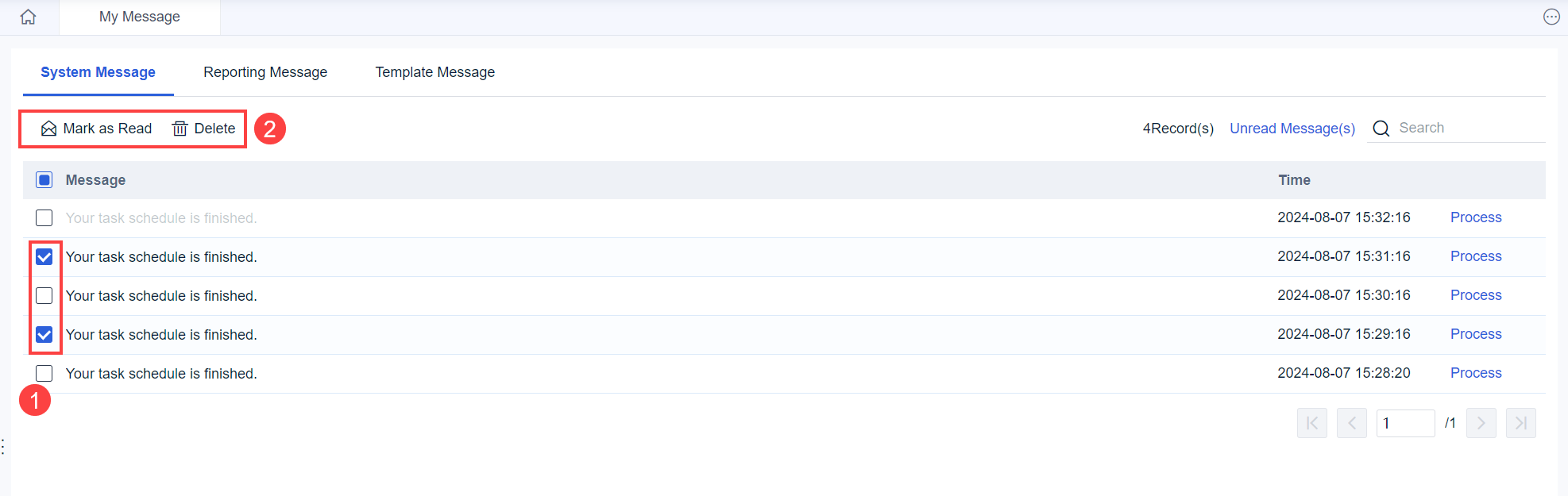 My Message-FineReport Help Document