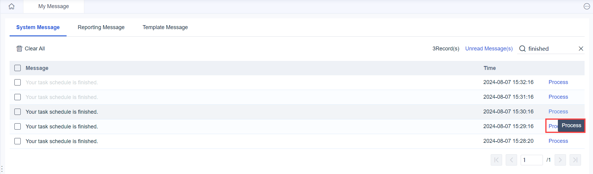 My Message-FineReport Help Document