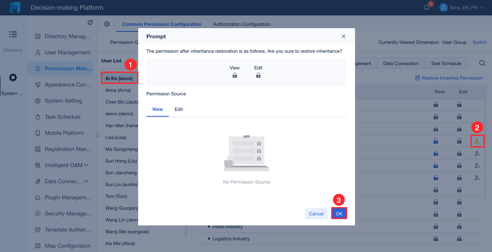 Permission Assignment Based on Users-FineReport Help Document