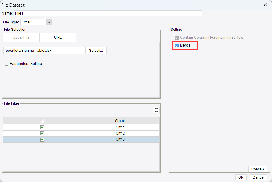 Excel Dataset (Multiple Sheets)-FineReport Help Document