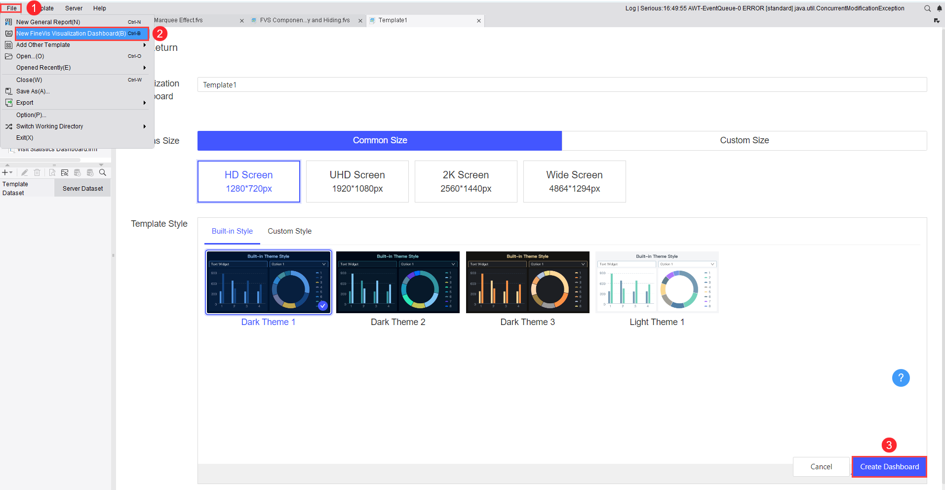 FVS Event for Showing and Hiding Components-FineReport Help Document