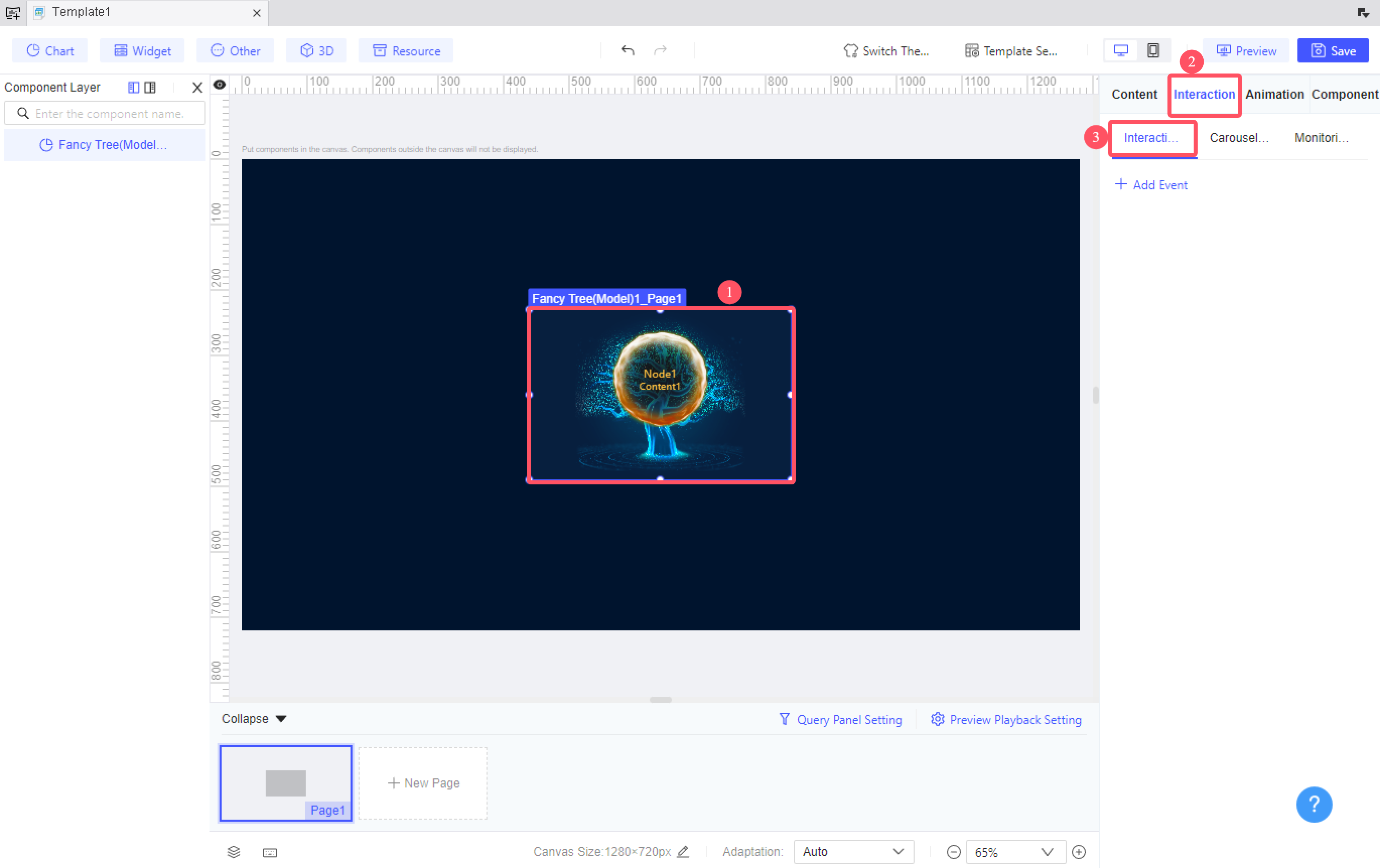 FVS Component Interaction Attribute-FineReport Help Document