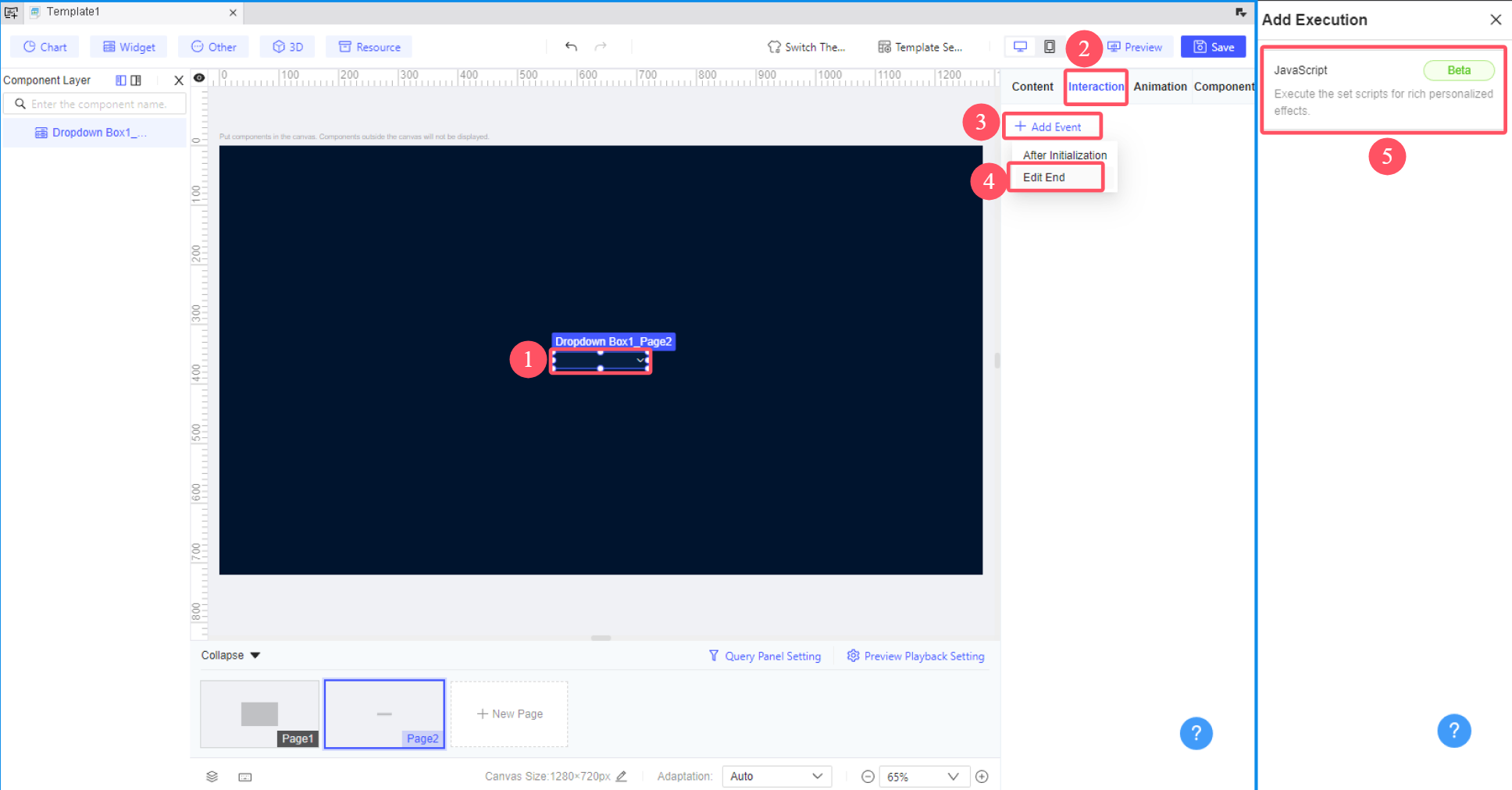 FVS Component Interaction Attribute-FineReport Help Document