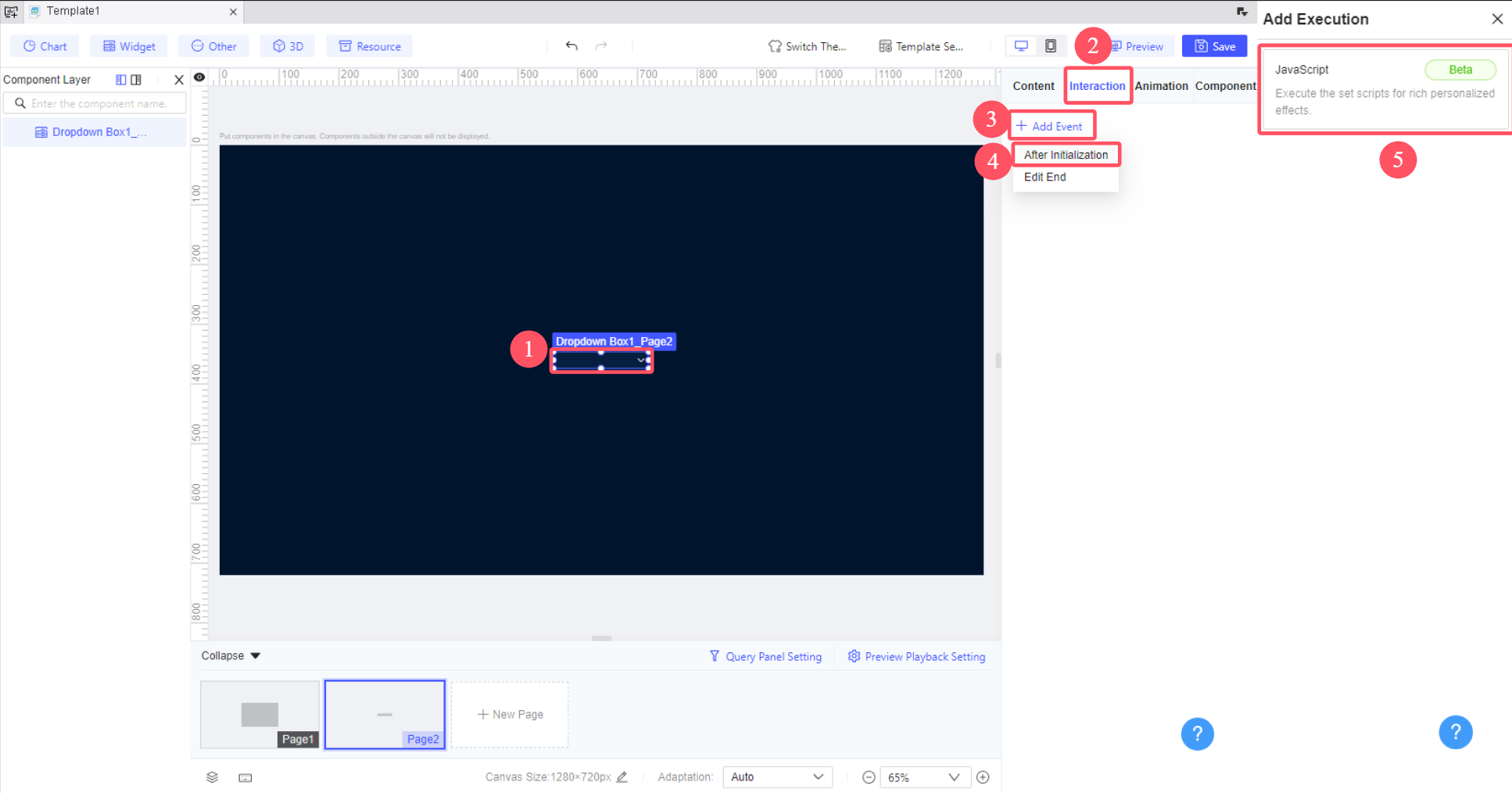 FVS Component Interaction Attribute-FineReport Help Document