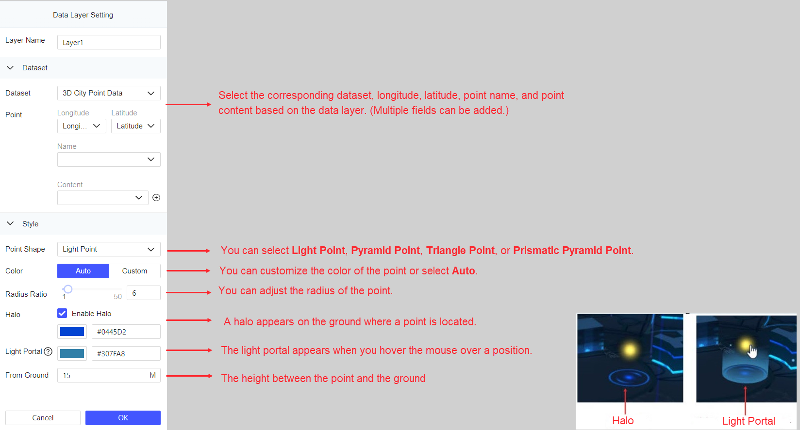 Data Layer in 3D Scene Components-FineReport Help Document