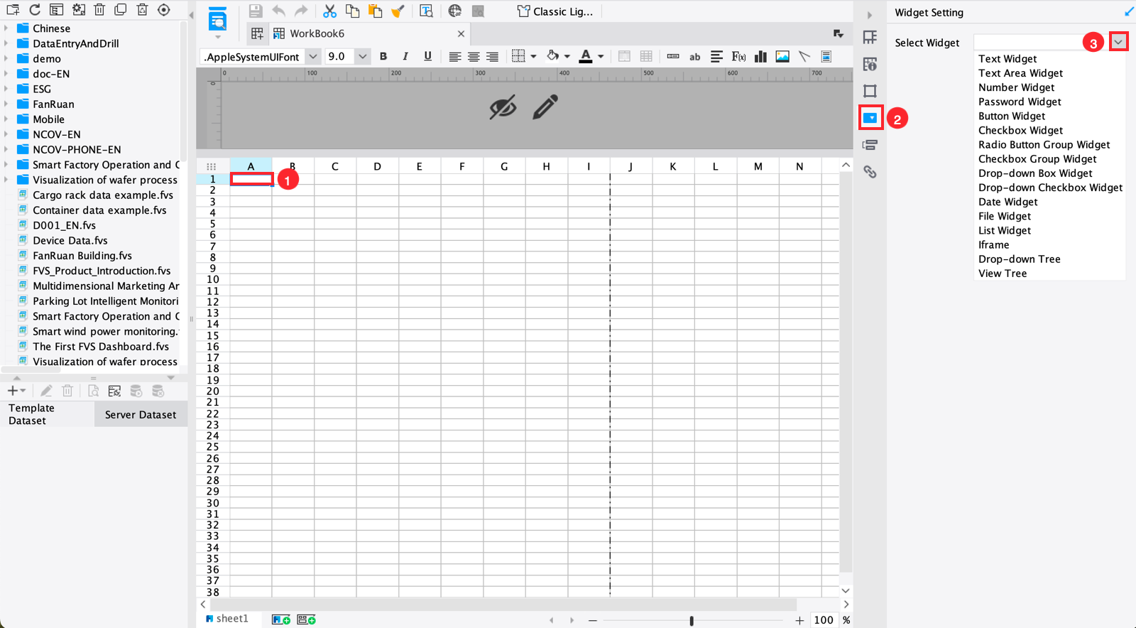 Data Entry Widget-FineReport Help Document