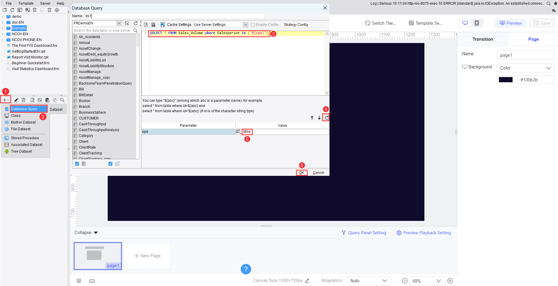 FVS Button Group Widget-FineReport Help Document