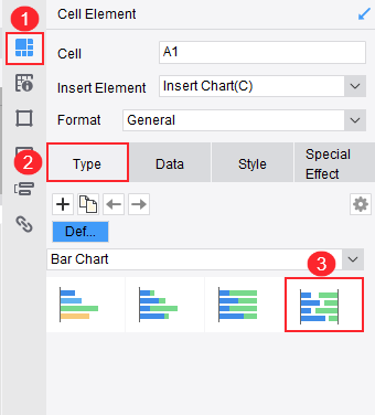 Custom Bar Chart-FineReport Help Document