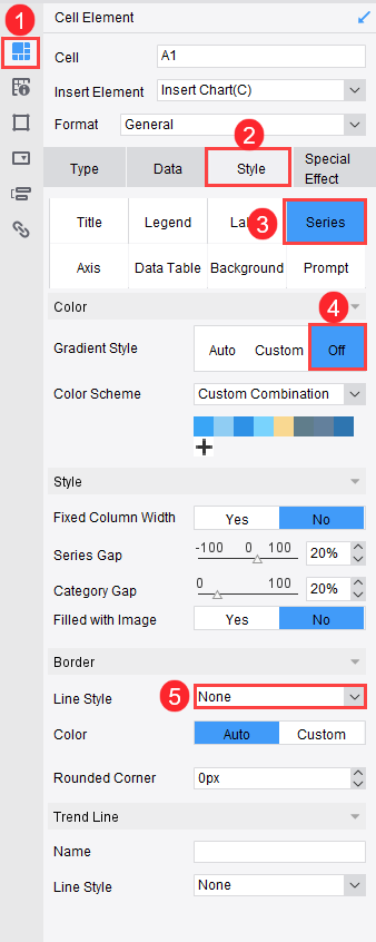 Stacked Column Chart-FineReport Help Document