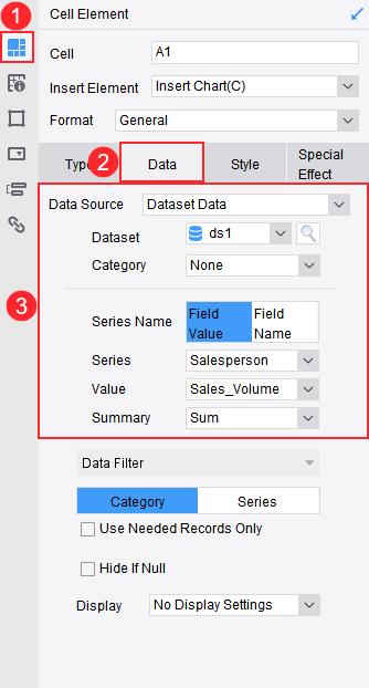 Custom Label Displayed in Series Color-FineReport Help Document