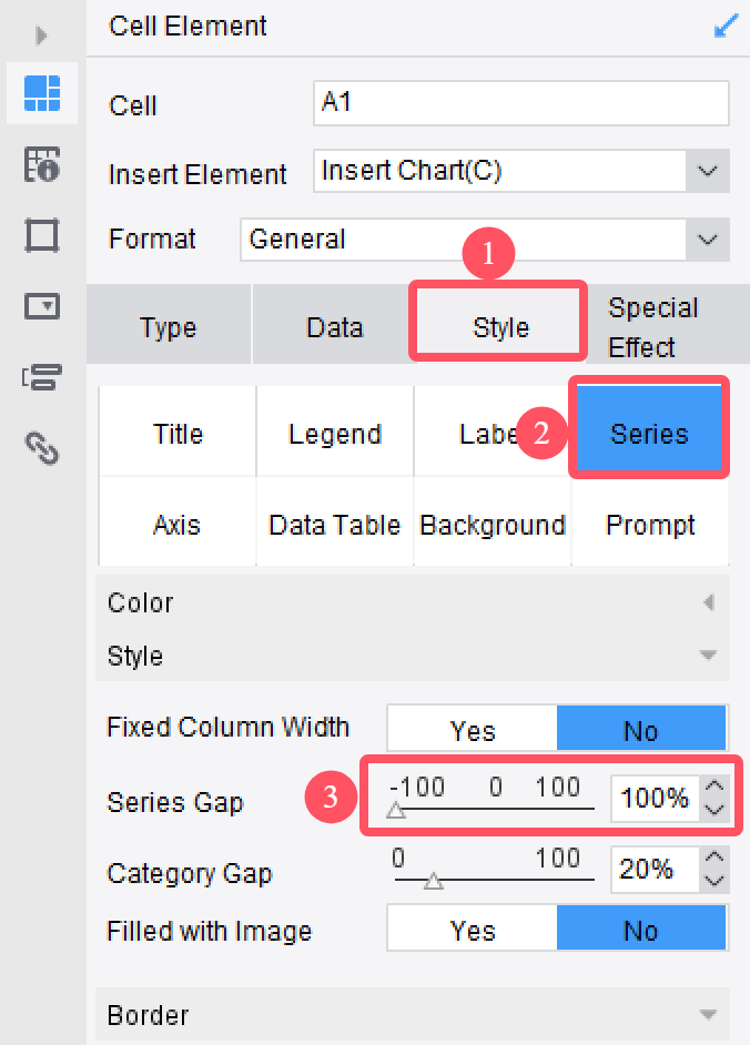 Proportion Column Chart-FineReport Help Document