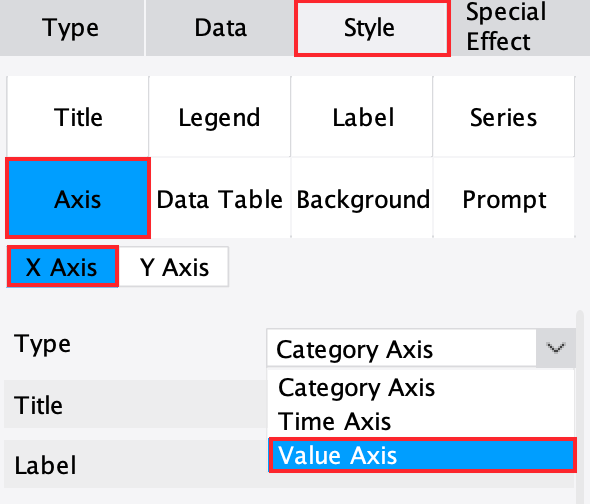 Value Axis-FineReport Help Document